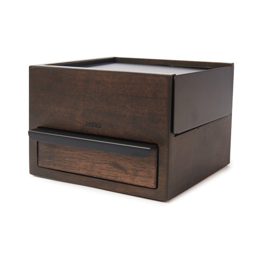 Umbra Stowit Mini Jewellery Box Black/Walnut Black/Walnut