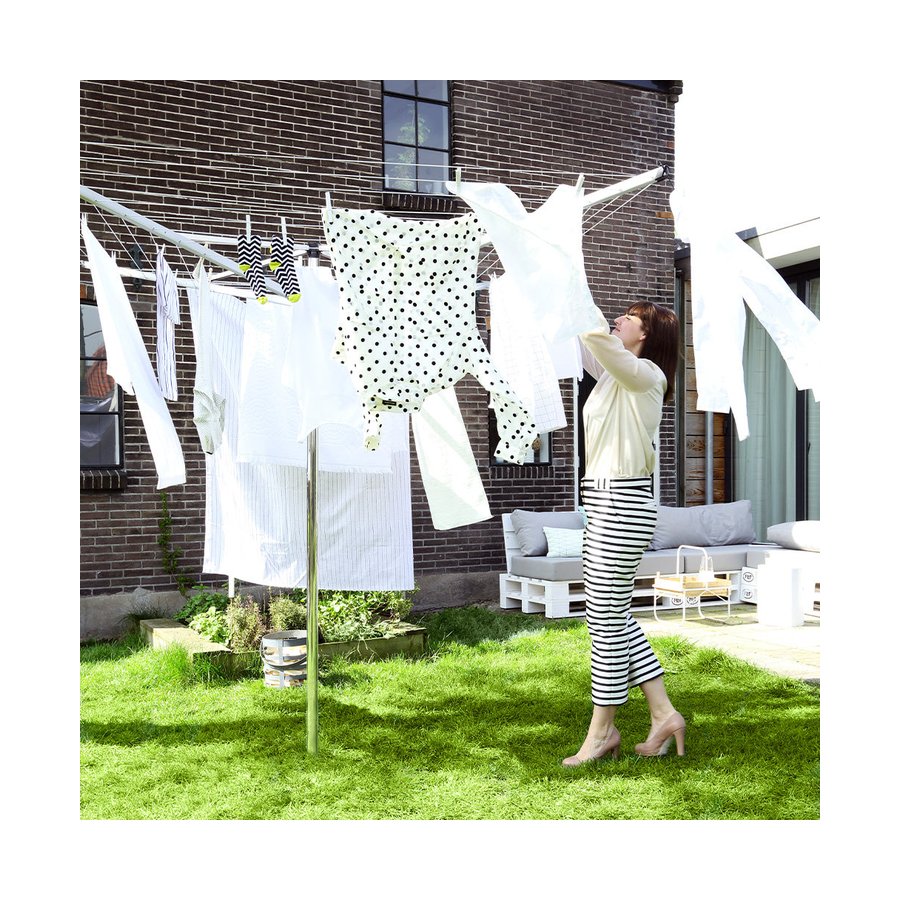 Brabantia Rotary Topspinner Dryer (40m) Metallic Grey Metallic Grey