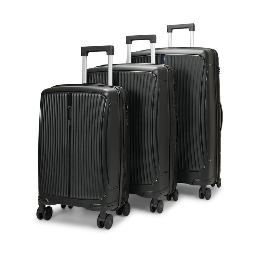 Caselite Quest 56cm, 65cm & 75cm Hardside Luggage Set Black Black