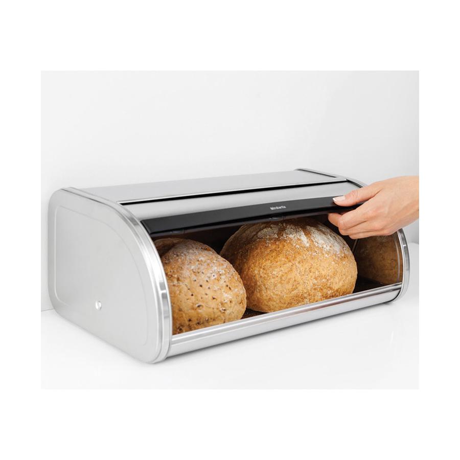 Brabantia Roll Top Large Bread Bin Matte Steel Matte Steel