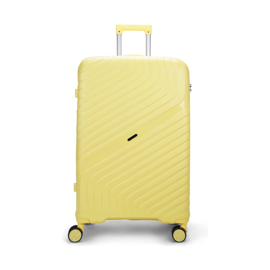 Nomad Journey 75cm Hardside Checked Suitcase Yellow Yellow
