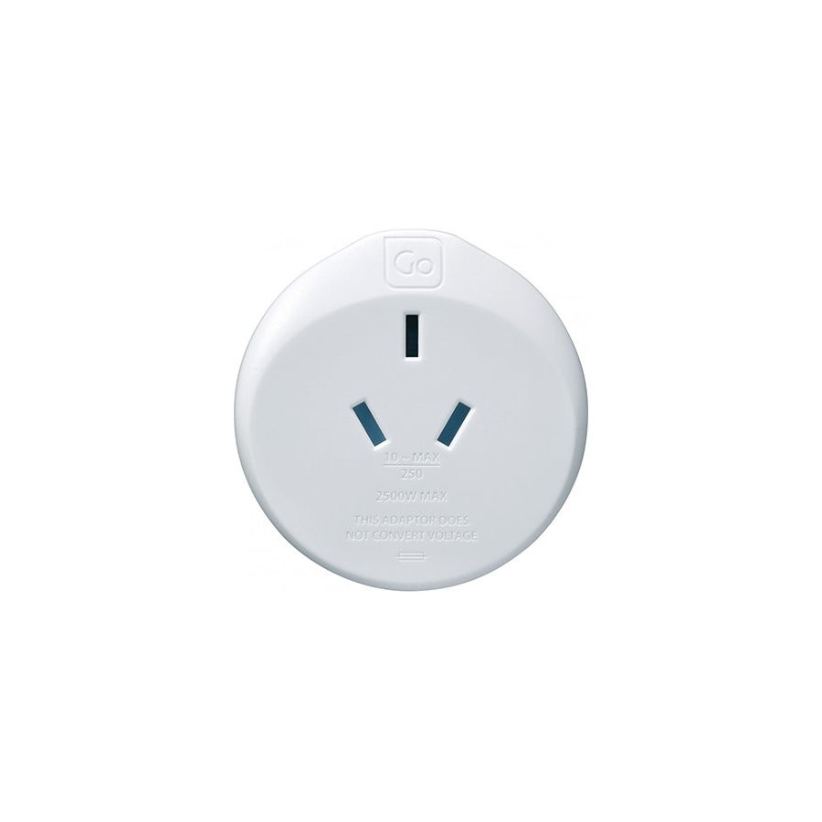 Go Travel NZ & AUS to UK Travel Adapter White White