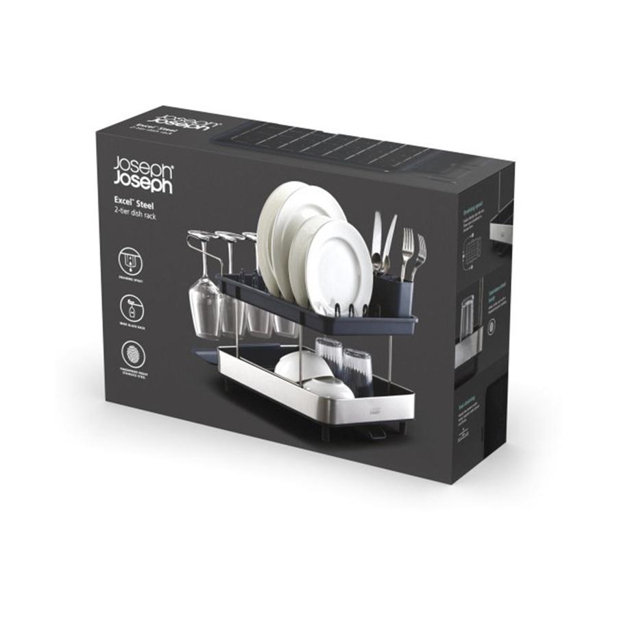 Joseph Joseph Excel 2-Tier Dish Rack Stainless Steel Stainless Steel