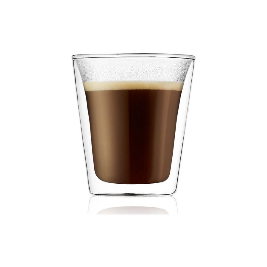 Bodum Canteen 200ml Double Wall Glasses (Set of 6) Transparent Transparent
