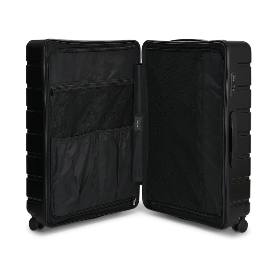 Explorer Arlo Pro 52cm Front Access, 65cm & 75cm Hardside Luggage Set Black Black