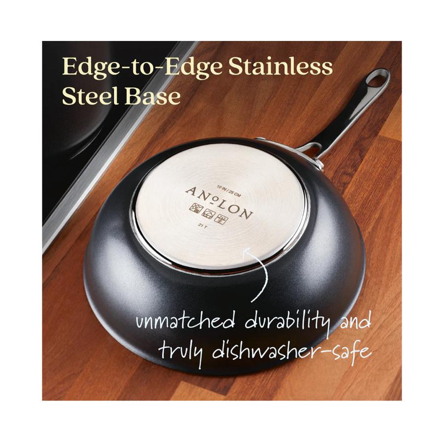 Anolon SearTech 25cm Covered Stirfry Pan Black Black