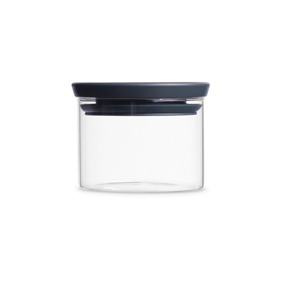 Brabantia Stackable Glass Jar (300ml) Dark Grey Dark Grey