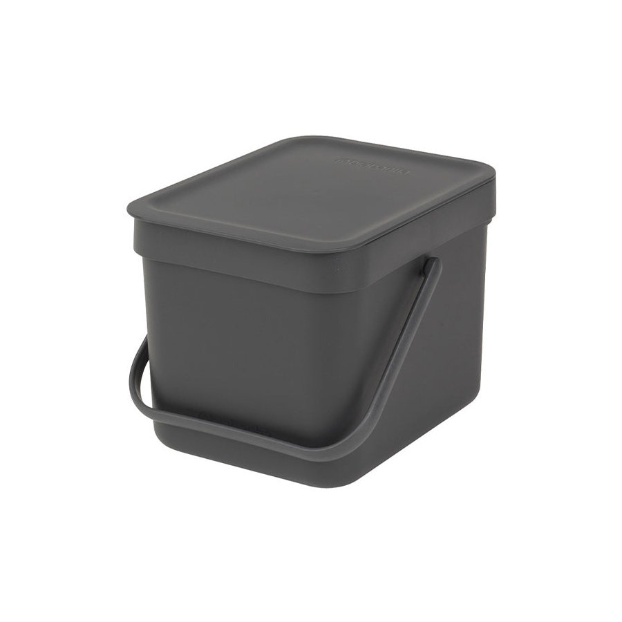 Brabantia Sort & Go Waste Bin (6L) Grey Grey