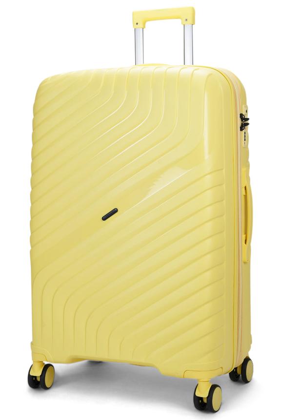 Nomad Journey 75cm Hardside Checked Suitcase Yellow
