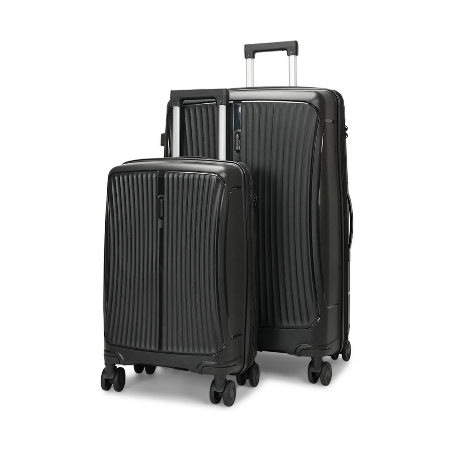 Nomad Quest 56cm & 75cm Hardside Luggage Set Black Black