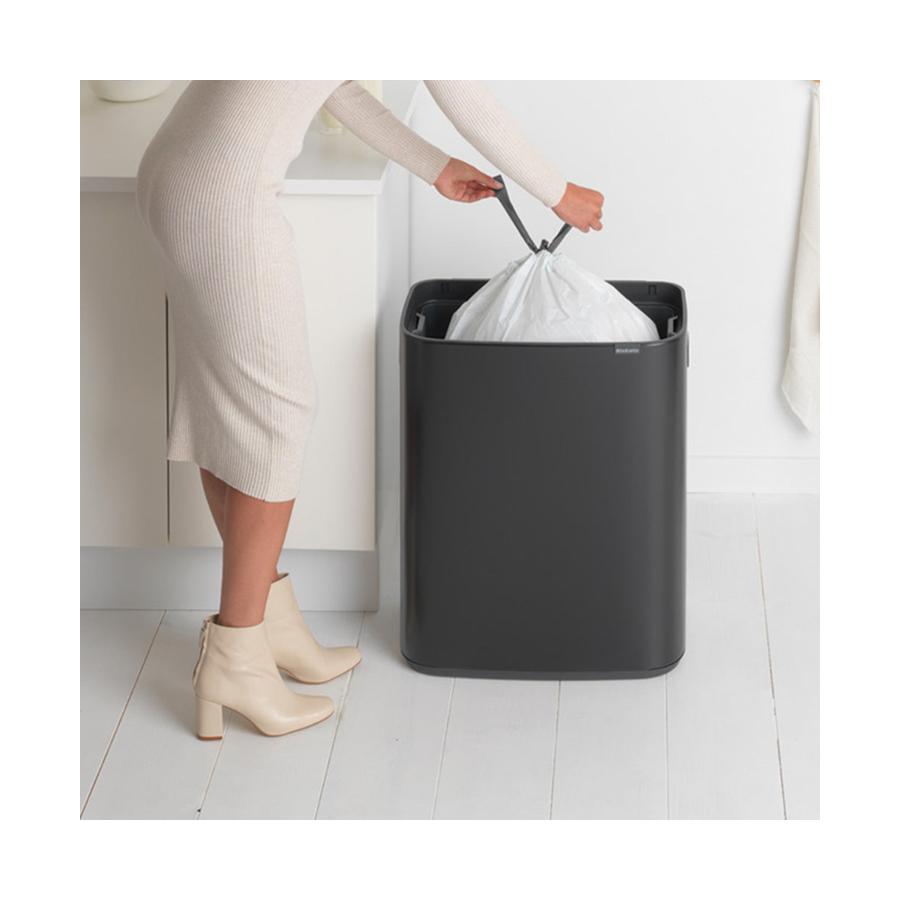 Brabantia Bo Touch Bin (60L) Matte Black Matte Black