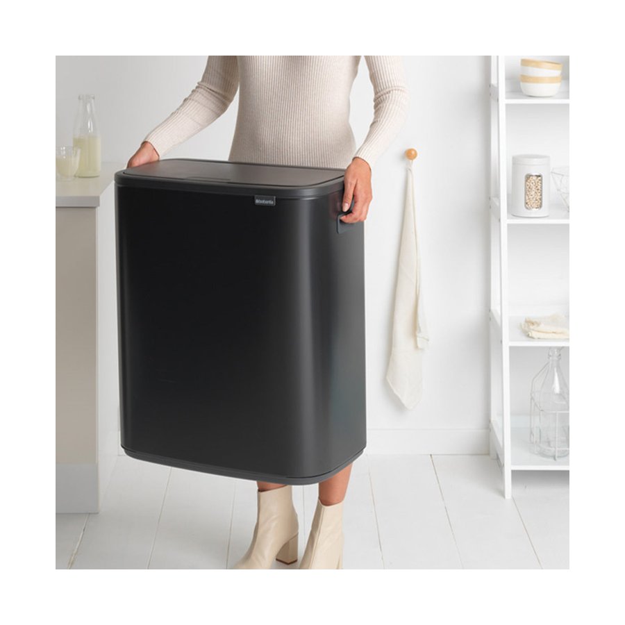 Brabantia Bo Touch Bin (60L) Matte Black Matte Black