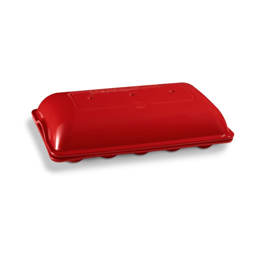 Emile Henry Mini Baguettes Bread Baker Burgundy Burgundy