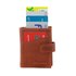 Pierre Cardin Conrad Leather Smart Slide Card Holder Tab Wallet Tan