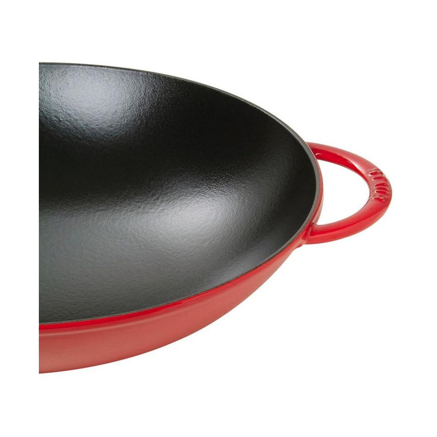 Staub 37cm (5.7L) Wok Cherry Red Cherry Red