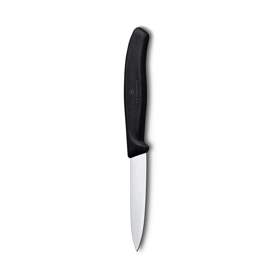 Victorinox Swiss Classic 8cm Paring Knife Straight Edge Pointed Tip Black Black