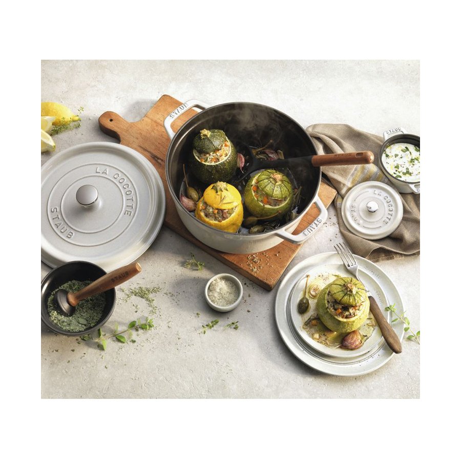 Staub 20cm (2.2L) Round Cocotte White Truffle White Truffle