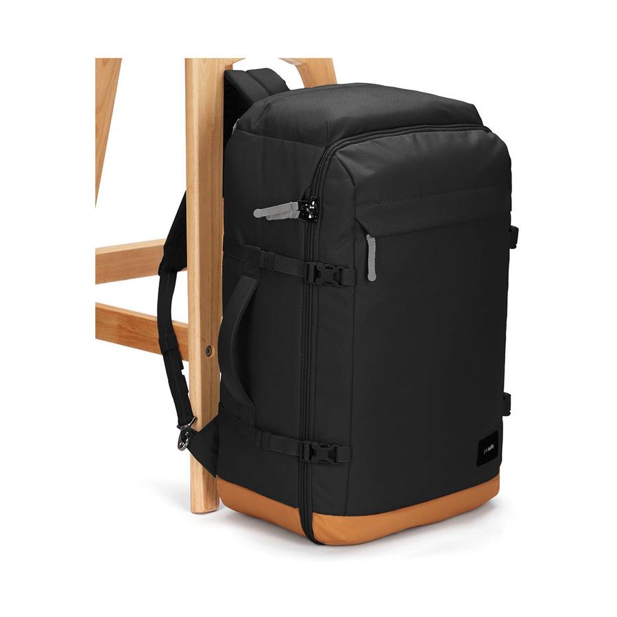 Pacsafe GO 44L Anti-Theft Recycled Carry-On Backpack Jet Black Jet Black