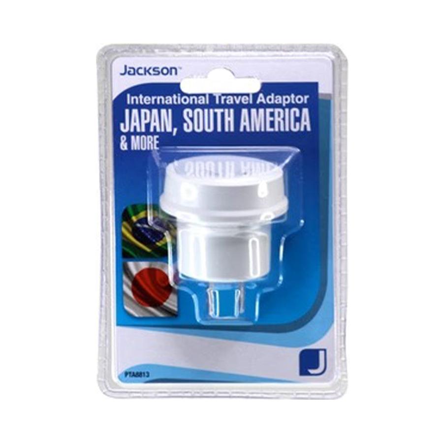 Jackson NZ to Japan & South America Travel Adapter White White