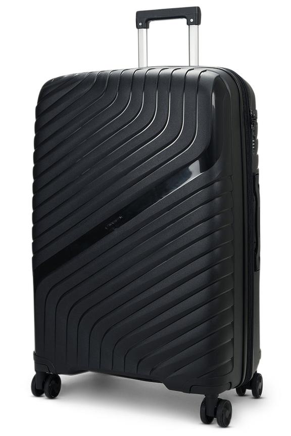 Nomad Journey 75cm Hardside Checked Suitcase Black
