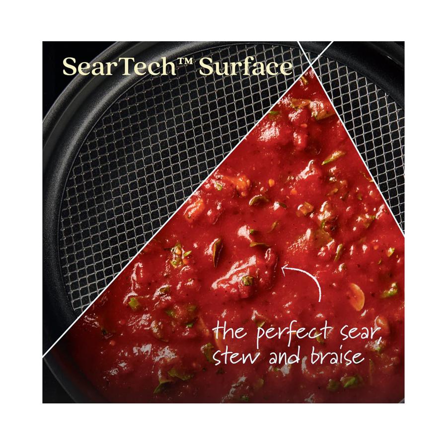 Anolon SearTech 24cm (3.3L) Covered Saute Pan Black Black