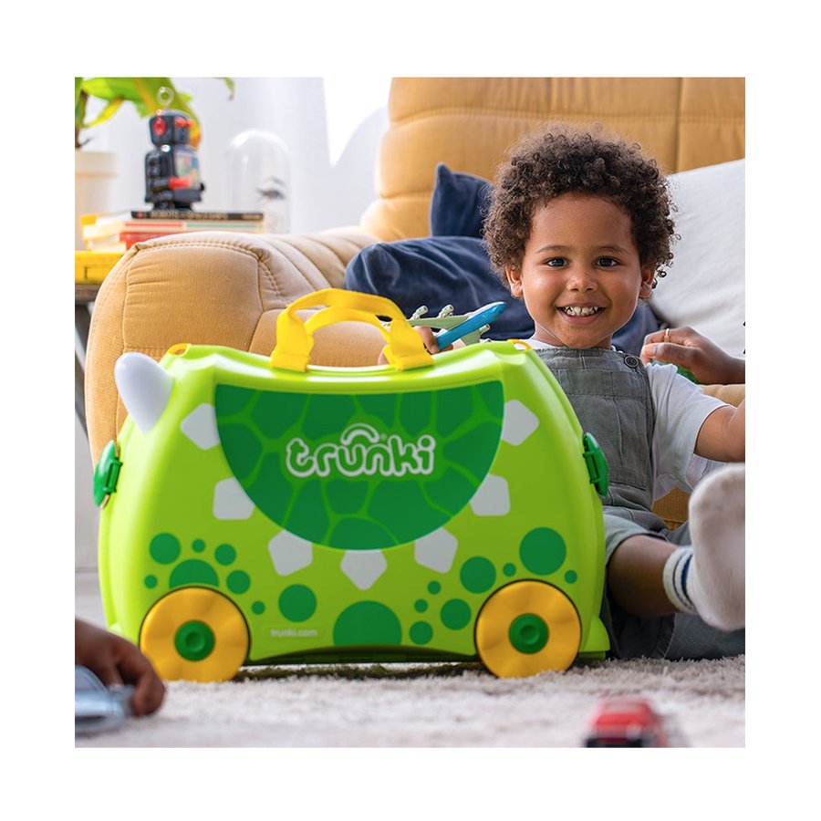 Trunki Dudley the Dinosaur Kids Suitcase Green Green