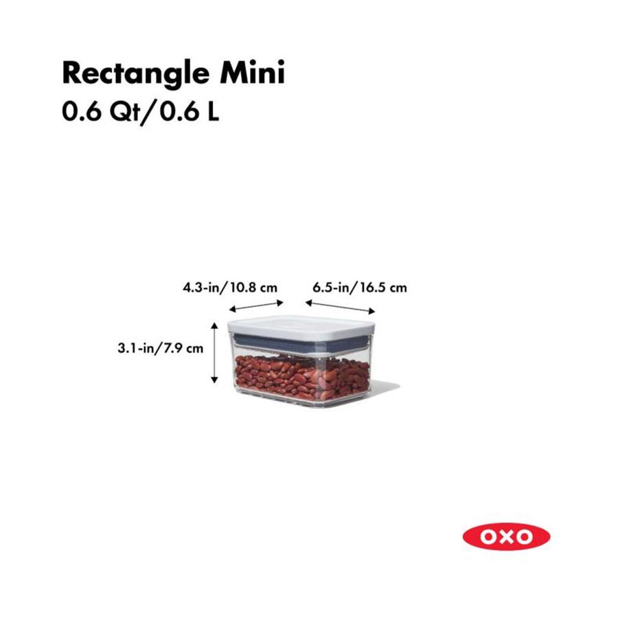 OXO Good Grips POP 0.6L Rectangle Mini Container Clear Clear