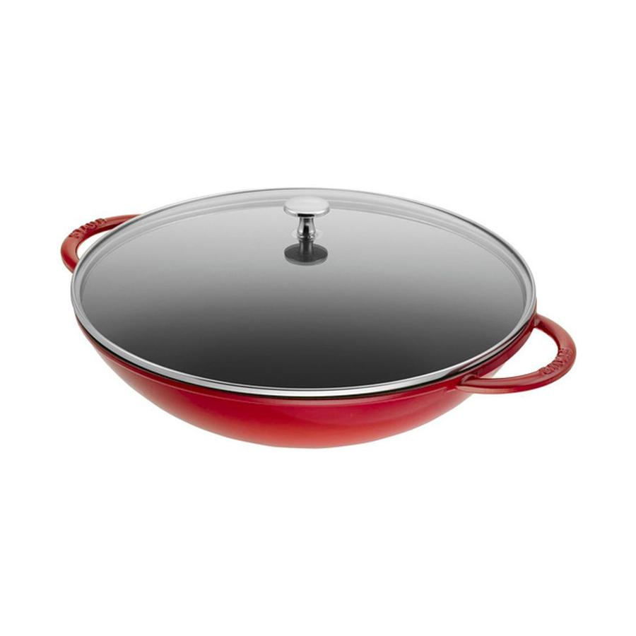 Staub 37cm (5.7L) Wok Cherry Red Cherry Red