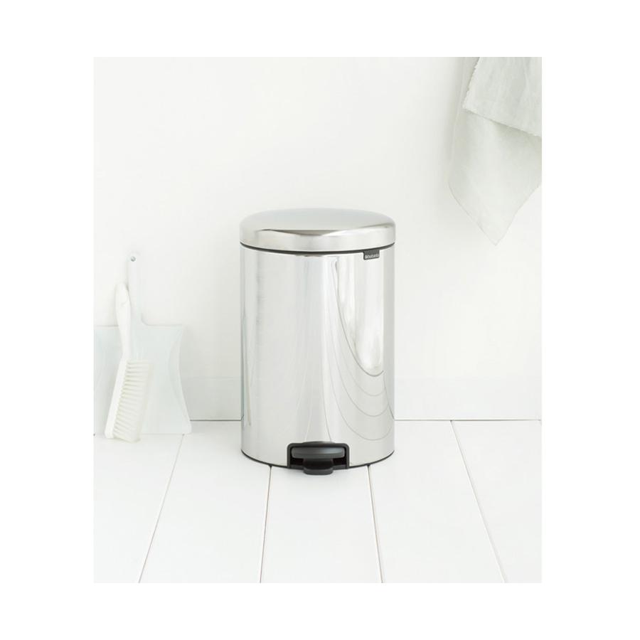 Brabantia NewIcon Pedal Bin (20L) Brilliant Steel Brilliant Steel