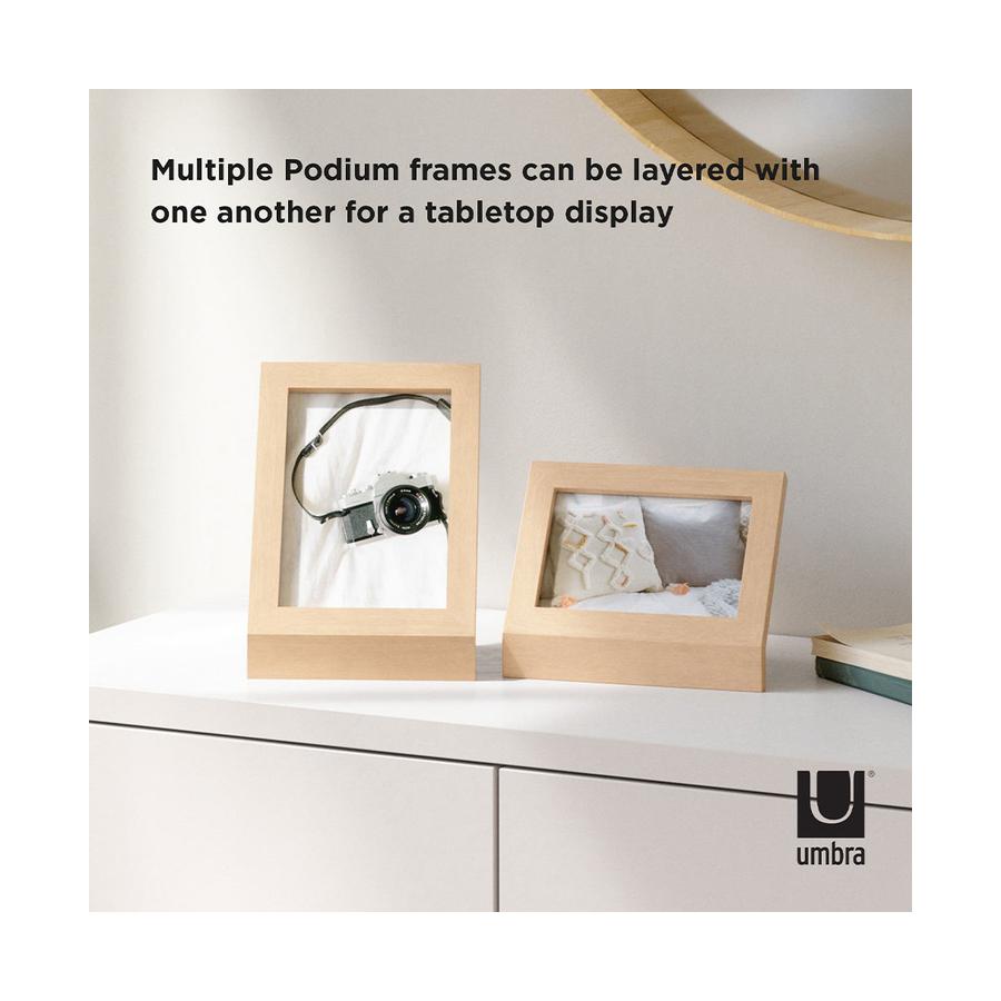 Umbra Podium Picture Frame (13cm x 18cm) Natural Natural