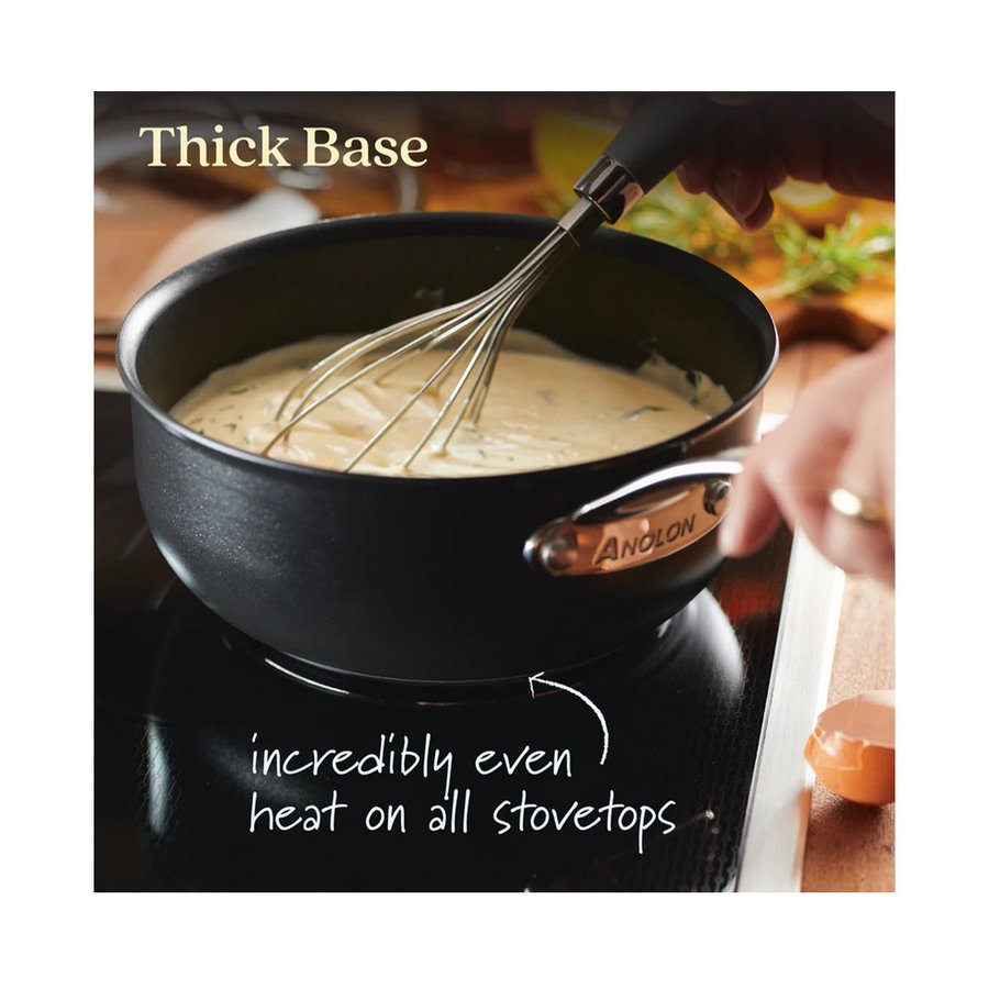 Anolon SearTech 20cm (2.4L) Covered Saucier Black Black