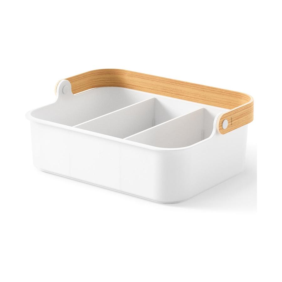 Umbra Bellwood Large Stackable Bin White/Natural White/Natural