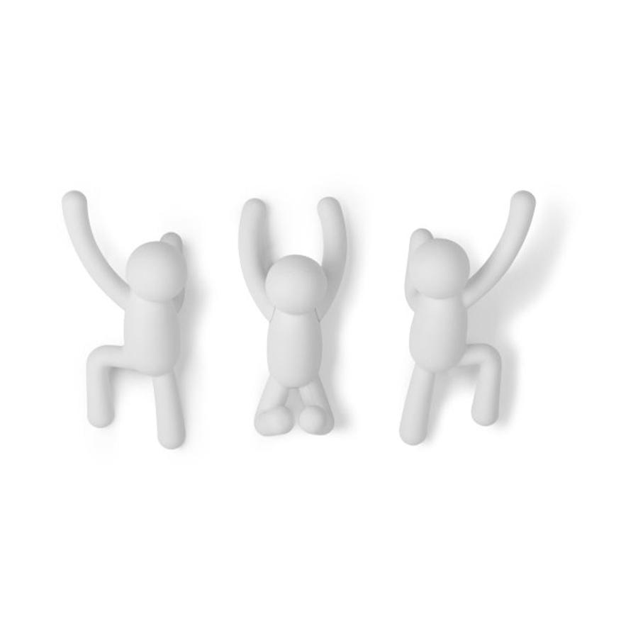 Umbra Buddy Wall Hooks (Set of 3) White White