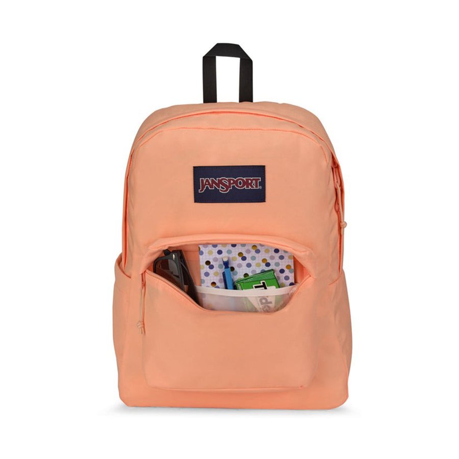 Jansport Superbreak Plus Backpack Peach Neon Peach Neon