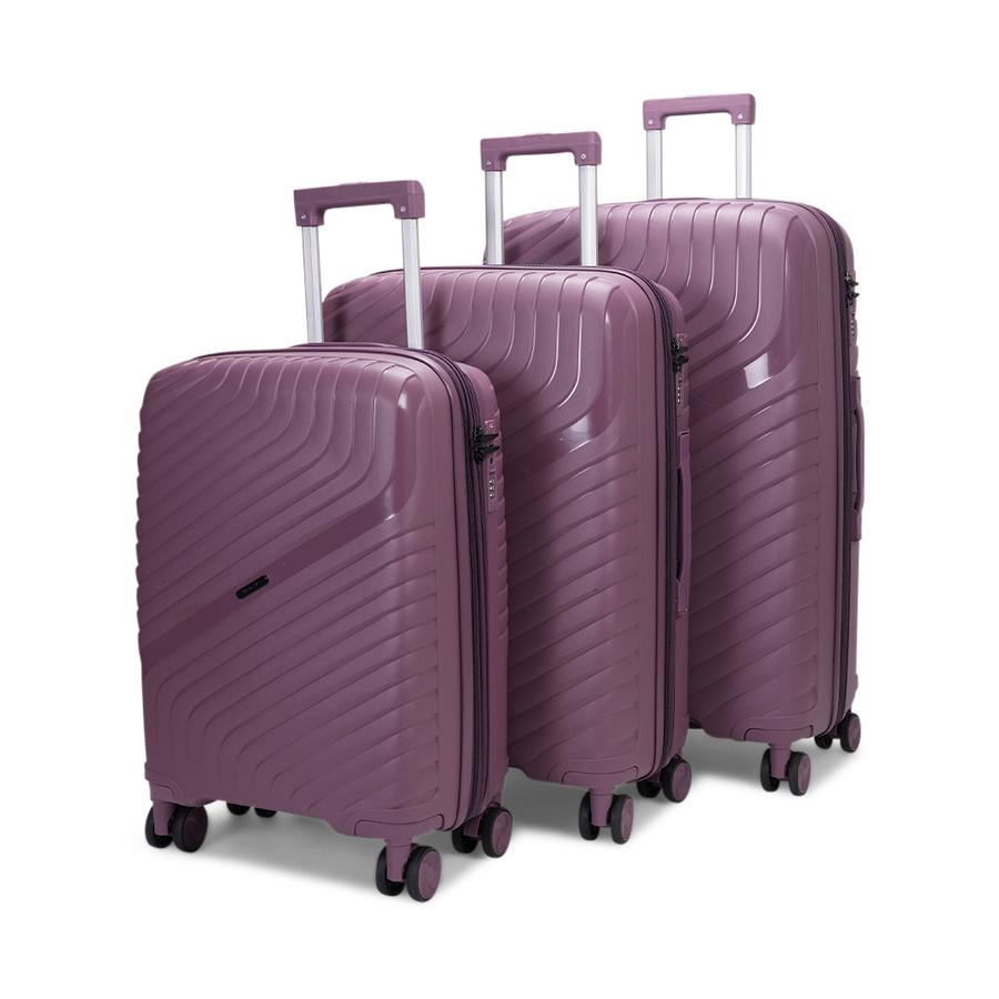 Nomad Journey 56cm, 66cm & 75cm Hardside Luggage Set Purple Purple