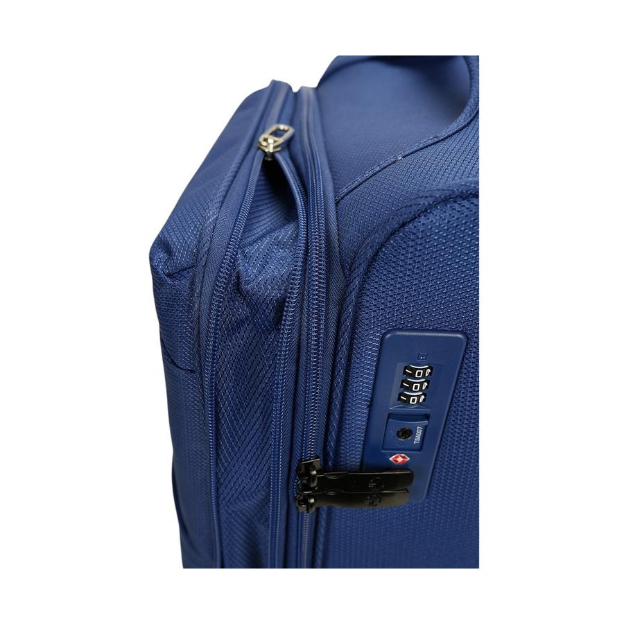 Caselite Ultra 80cm Softside Checked Suitcase Navy Navy