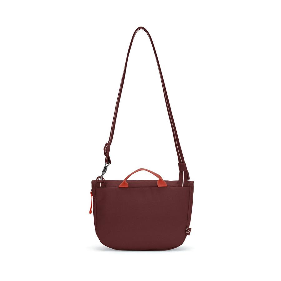 Pacsafe GO Anti-Theft Recycled Saddle Crossbody Bag Garnet Red Garnet Red