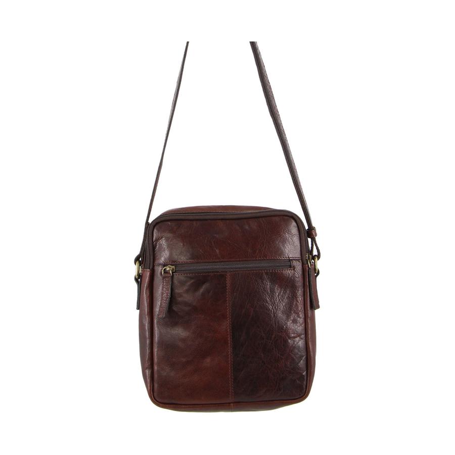 Pierre Cardin Ashley Rustic Leather iPad Bag Chestnut Chestnut