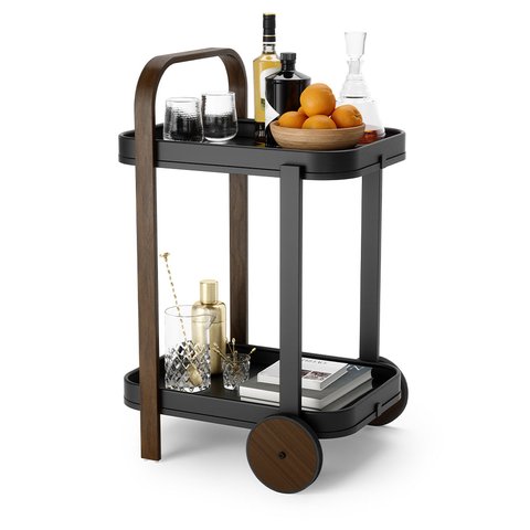 Umbra Bellwood Bar Serving Cart Black/Walnut