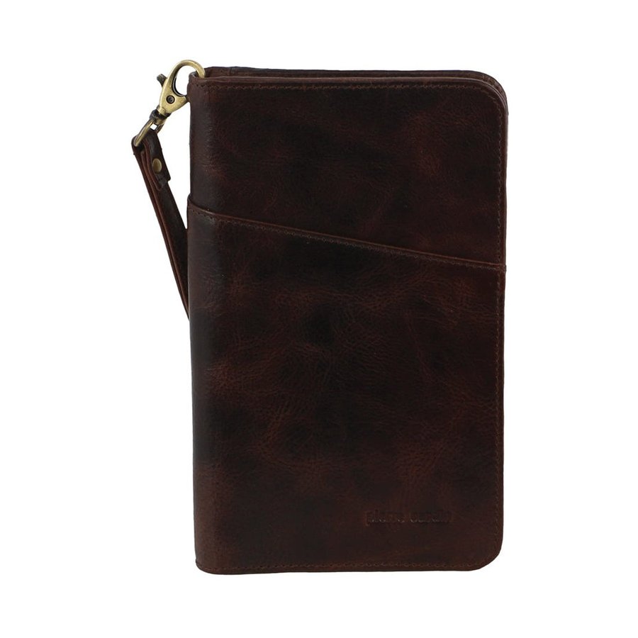 Pierre Cardin Amalie Italian Leather Passport Wallet Chocolate Chocolate