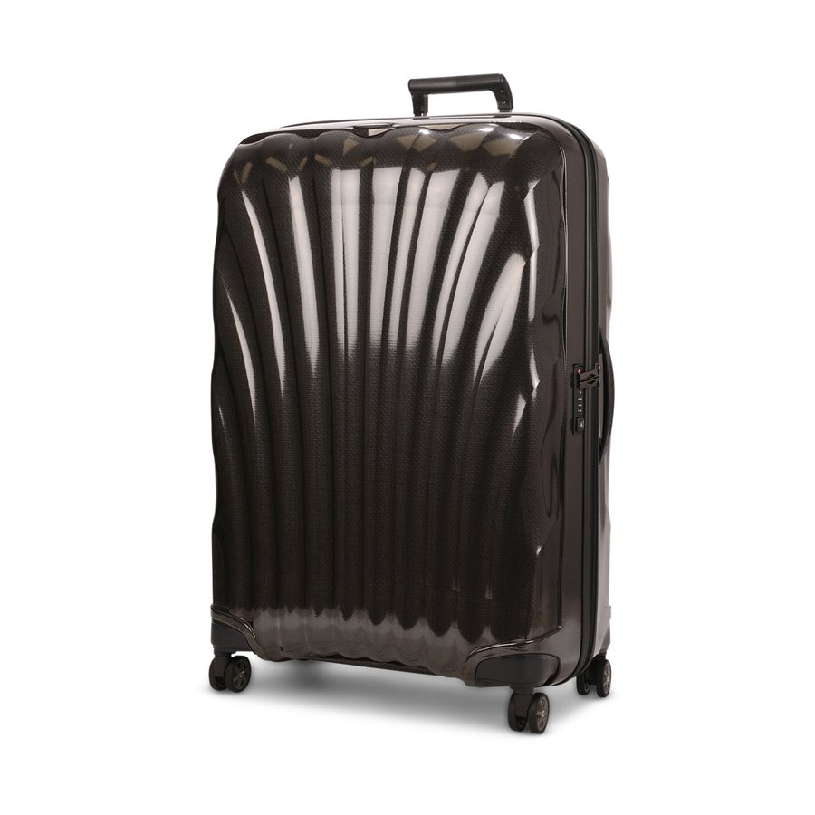 Samsonite C-Lite 81cm CURV Checked Suitcase Black Black