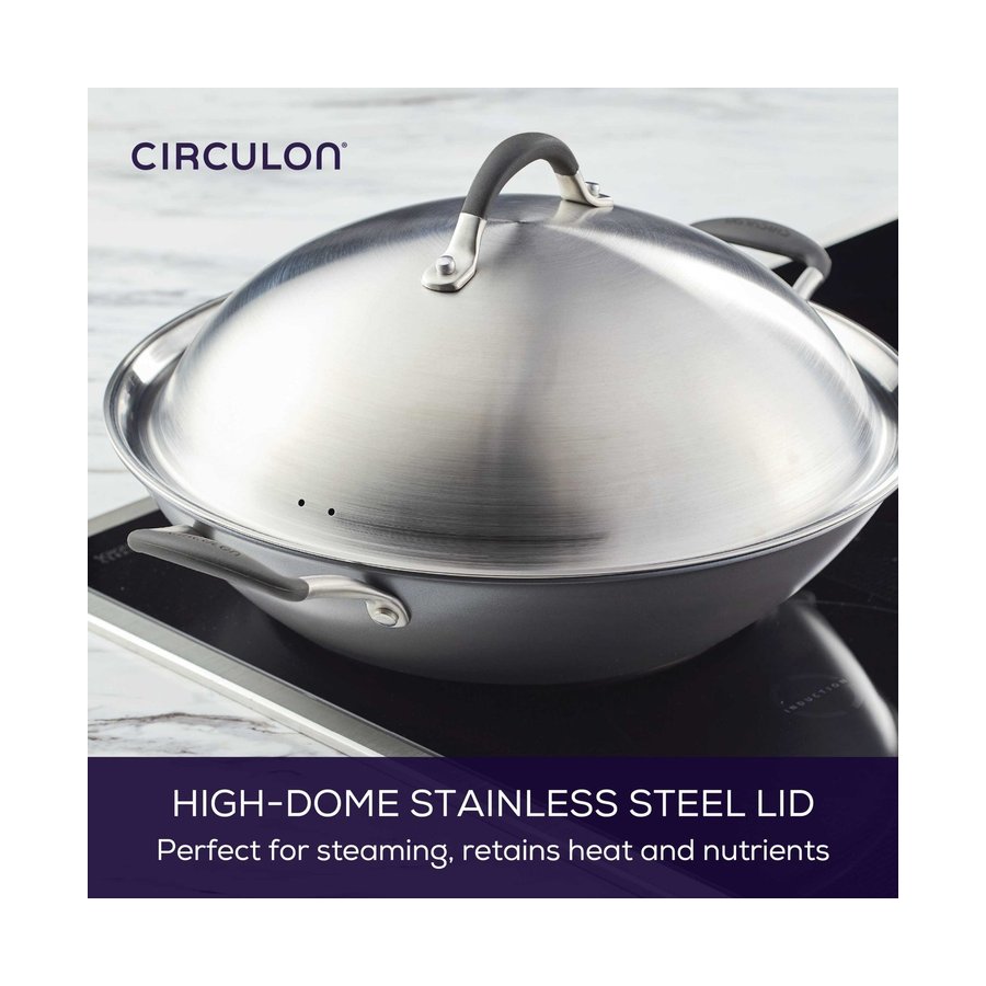 Circulon ScratchDefense A1 36cm Covered Wok Black Black