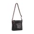 Milleni Marie Women's Leather Crossbody Bag Black/Chestnut
