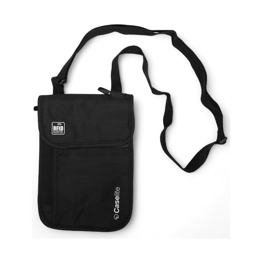 Caselite RFID Security Neck Pouch Black Black