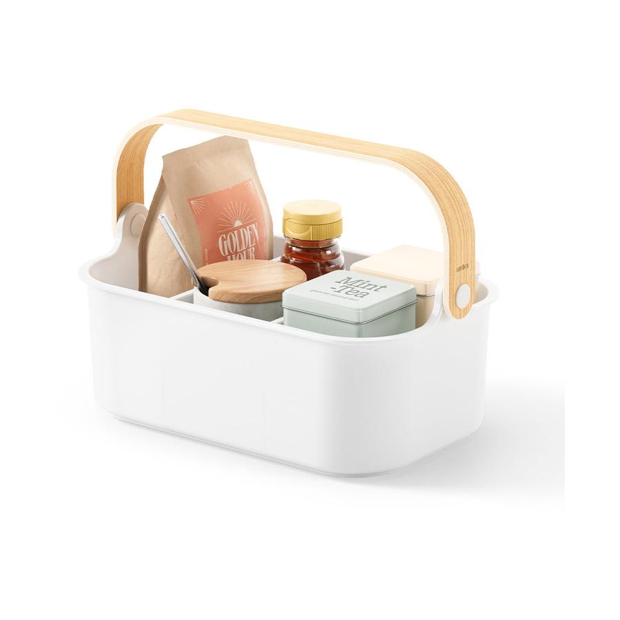 Umbra Bellwood Small Stackable Bin White/Natural White/Natural