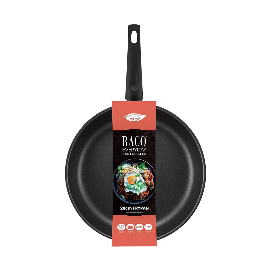 Raco Everyday Essentials 28cm Nonstick Induction Frypan Black Black