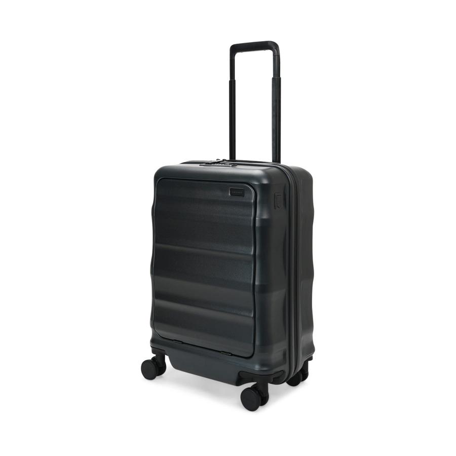 Explorer Luna-Air 55cm Front Access Hardside Carry-On Suitcase Black Black