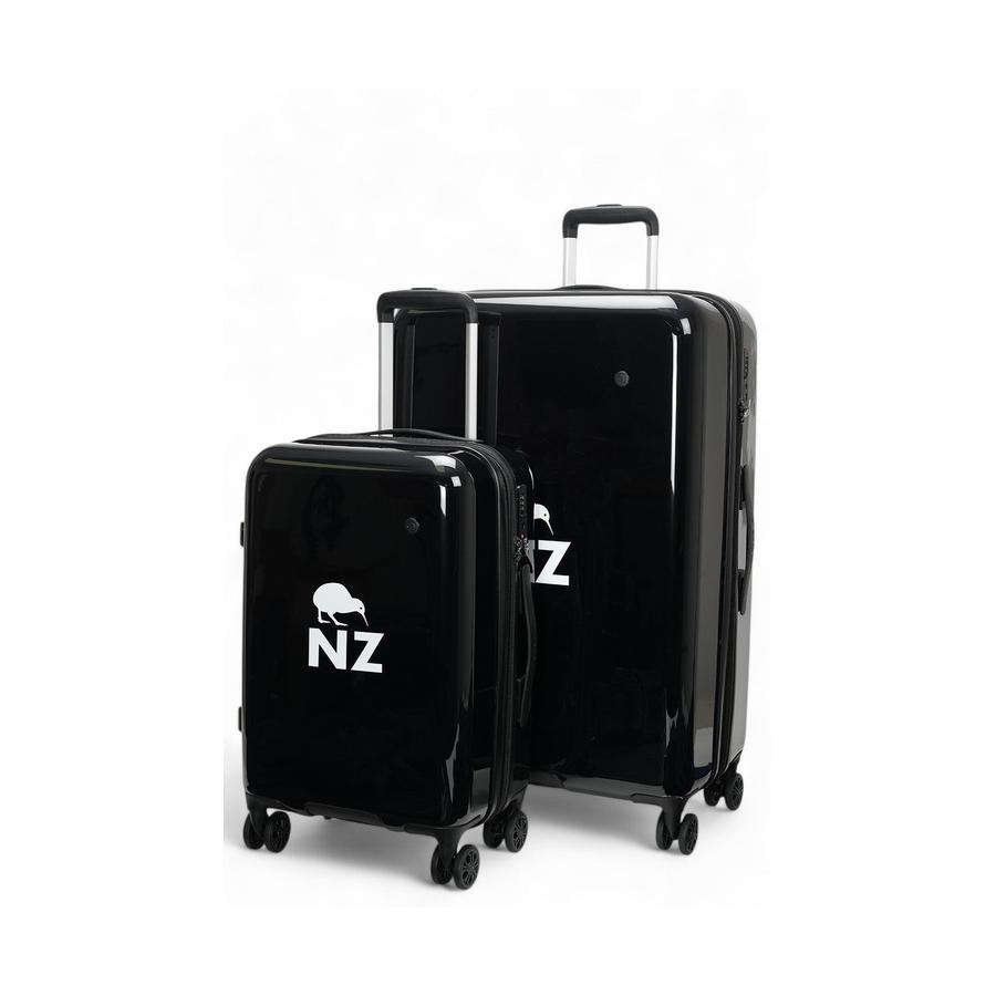 Caselite NZ Kiwi 56cm & 77cm Hardside Luggage Set Black Black
