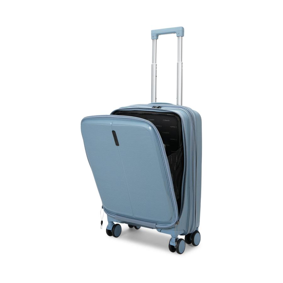 Caselite Venture 57cm & 66cm Top Open Hardside Luggage Set Grey Blue Grey Blue