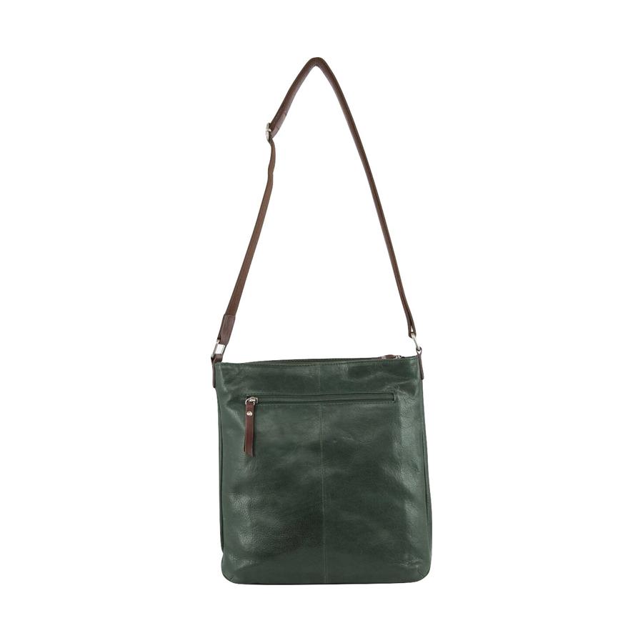 Milleni Flora Women's Leather Crossbody Bag Emerald/Chestnut Emerald/Chestnut
